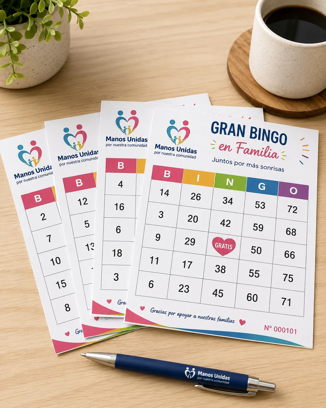 Cartones de Bingo Personalizados y Numerados
