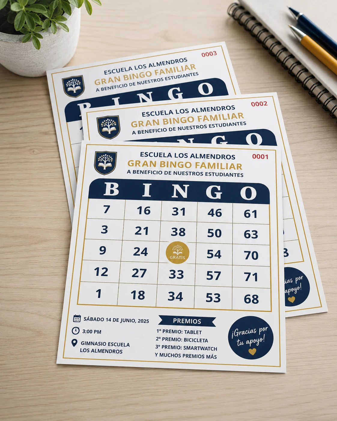 Cartones de Bingo Personalizados y Numerados