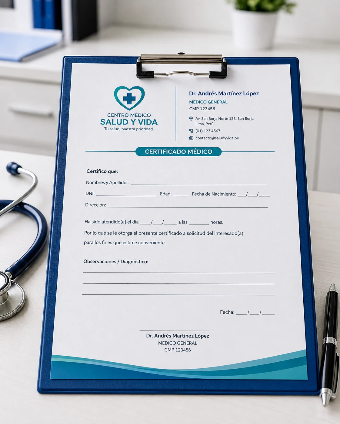 Certificado Médico Personalizado