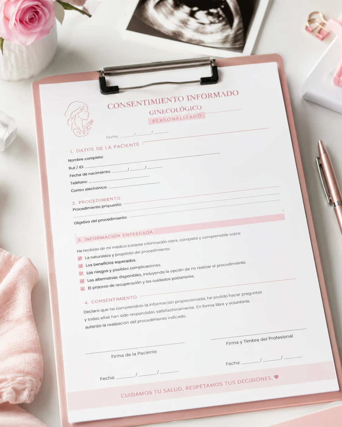 Consentimiento Informado Ginecológico Personalizado