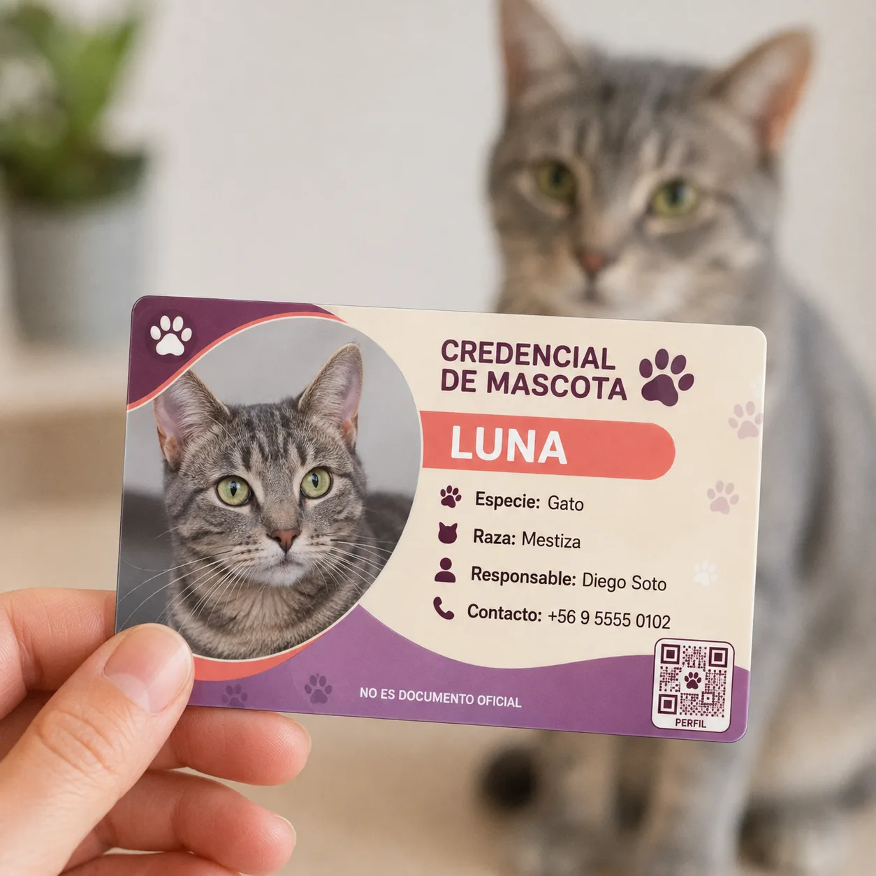 Credencial Personalizada para Mascotas