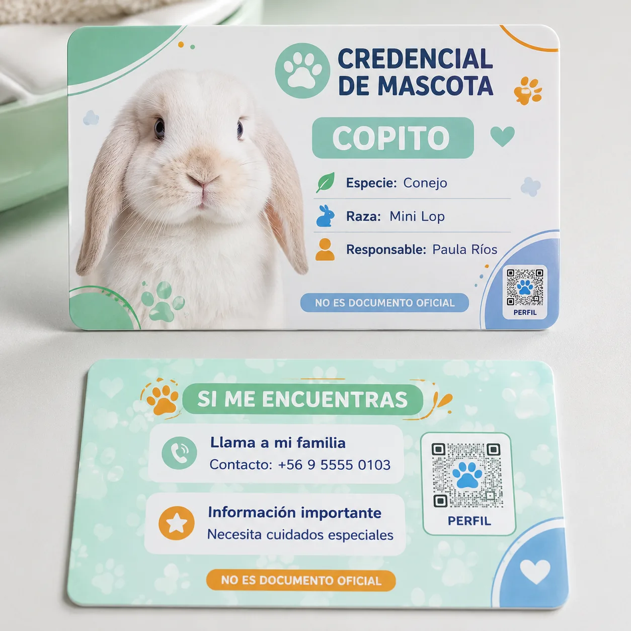 Credencial Personalizada para Mascotas