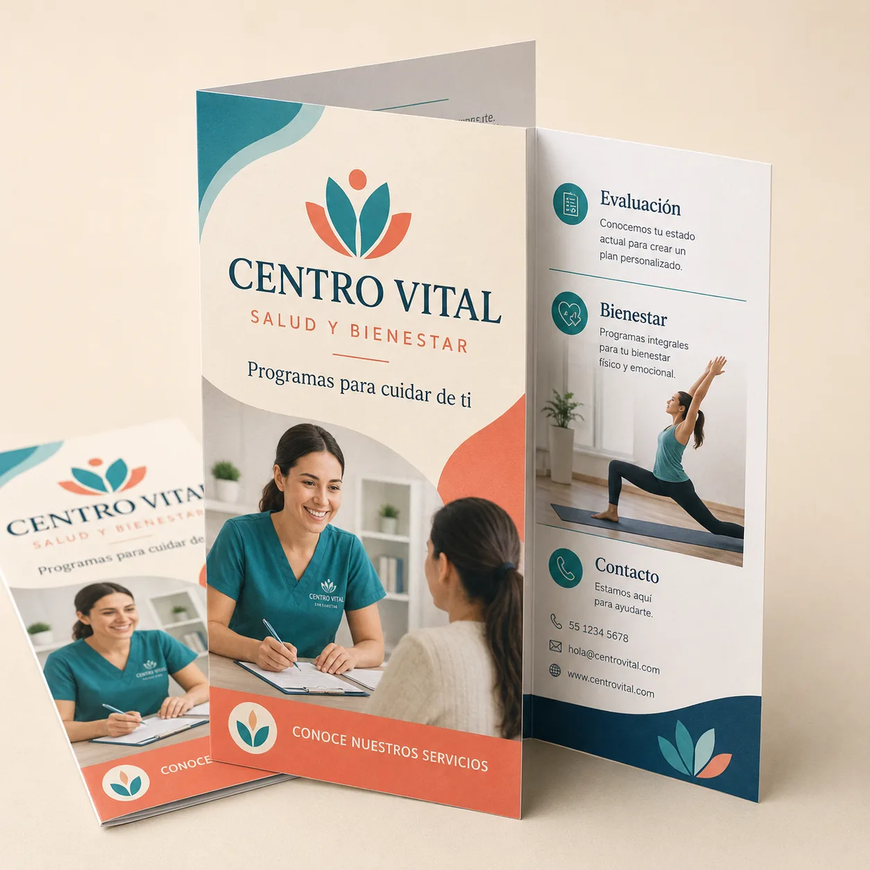 Dípticos Personalizados Bond 90 g