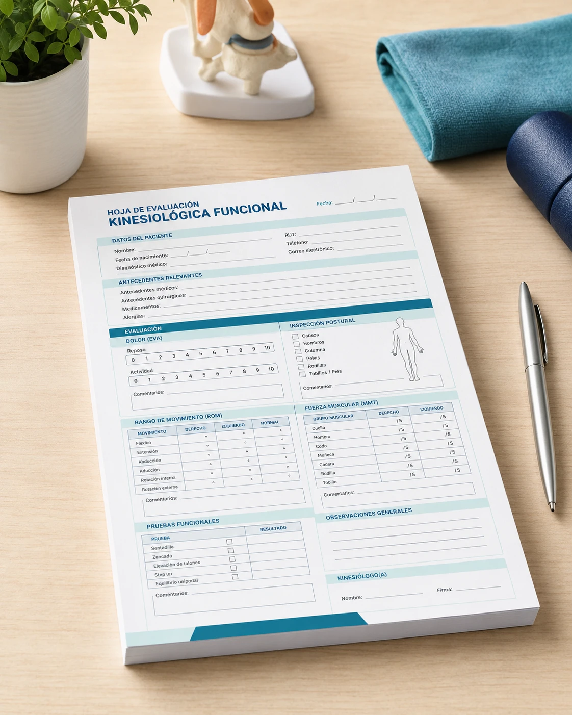 Ficha Clínica Kinesiológica Personalizada