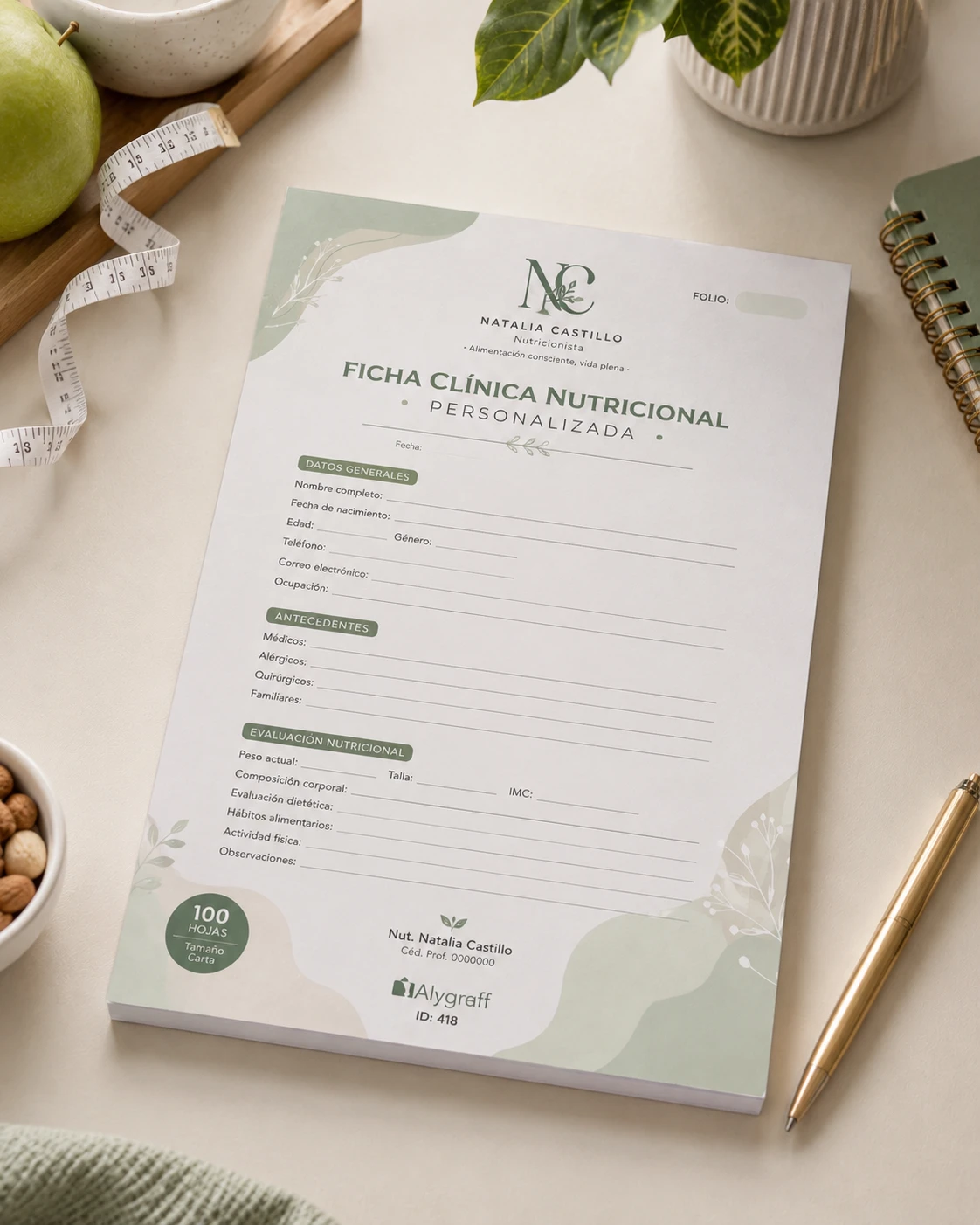 Ficha Clínica Nutricional Personalizada
