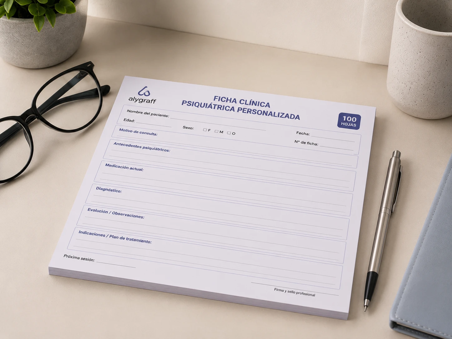 Ficha Clínica Psiquiátrica Personalizada