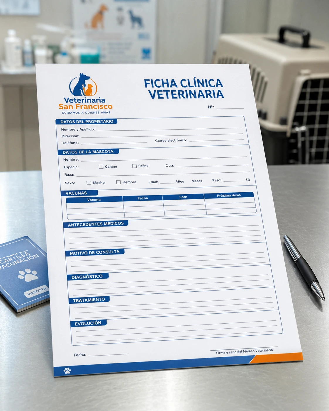 Ficha Clínica Veterinaria Personalizada