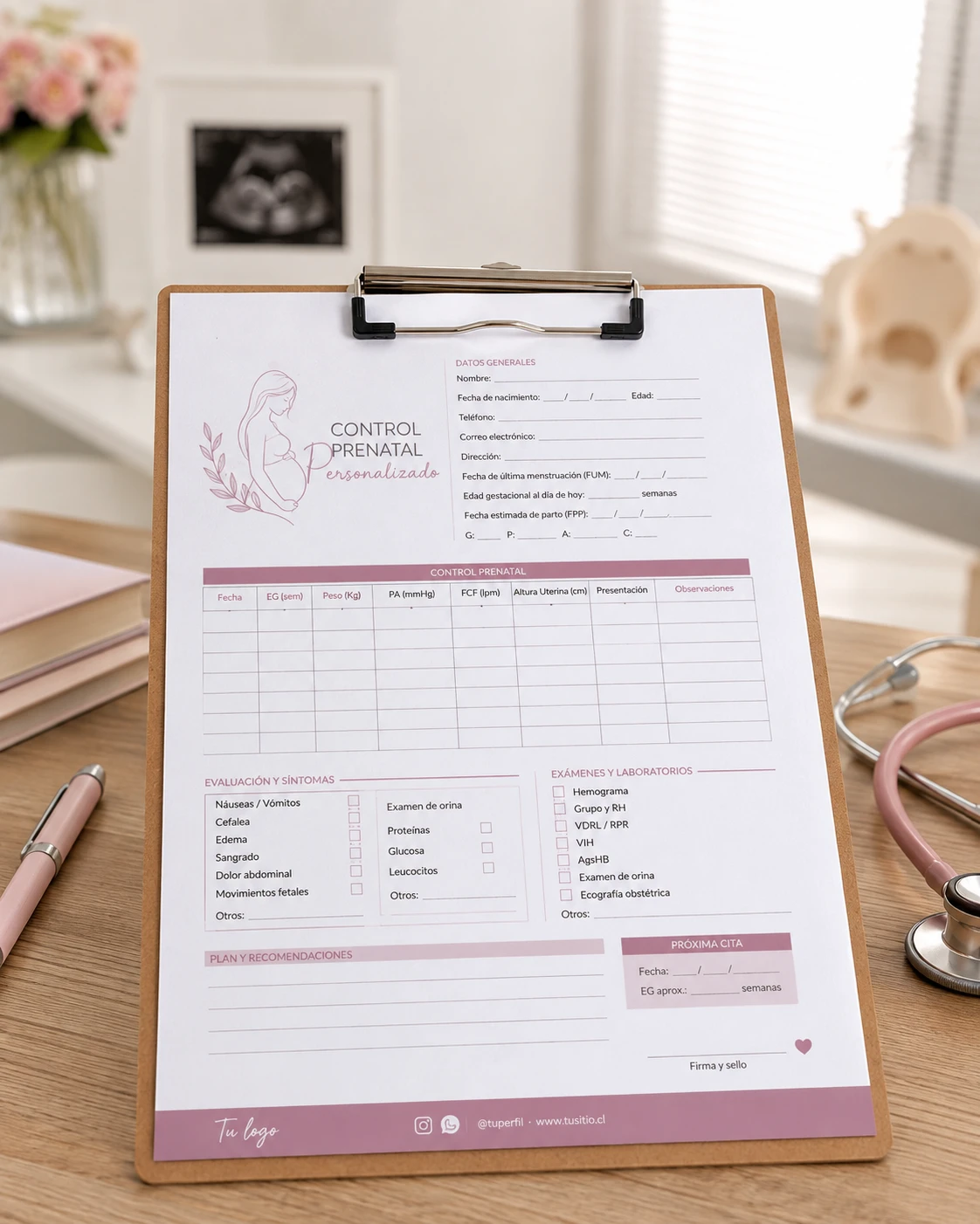 Ficha de Control Prenatal Personalizada