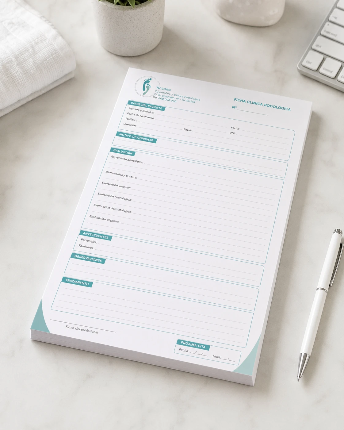 Ficha de Evaluación del Pie Personalizada