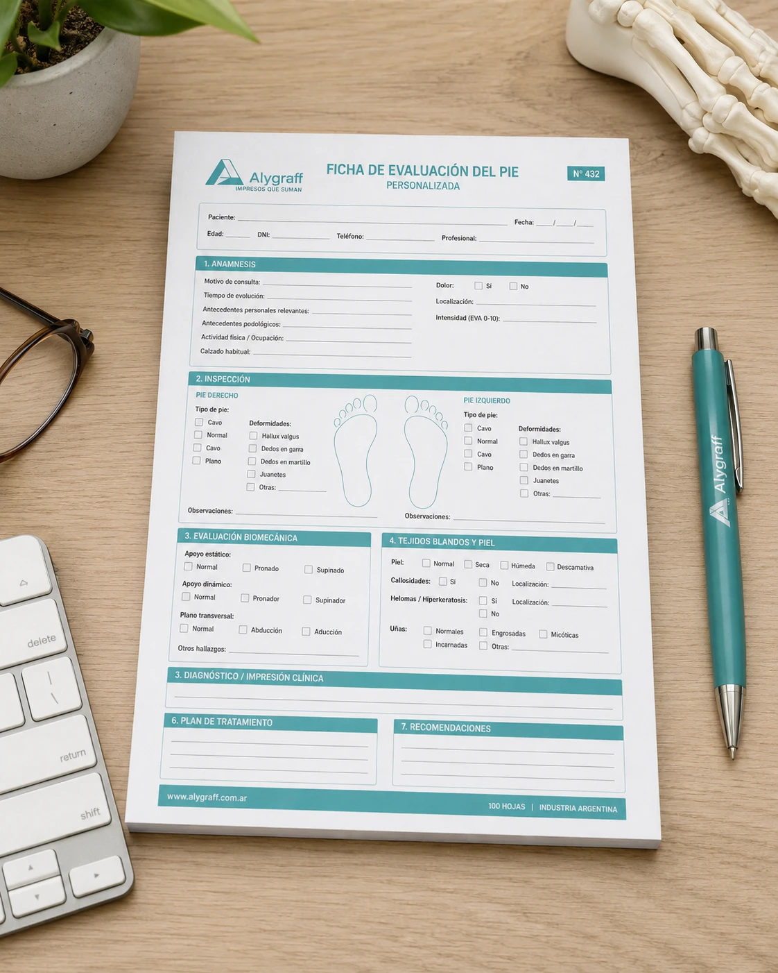 Ficha de Evaluación del Pie Personalizada