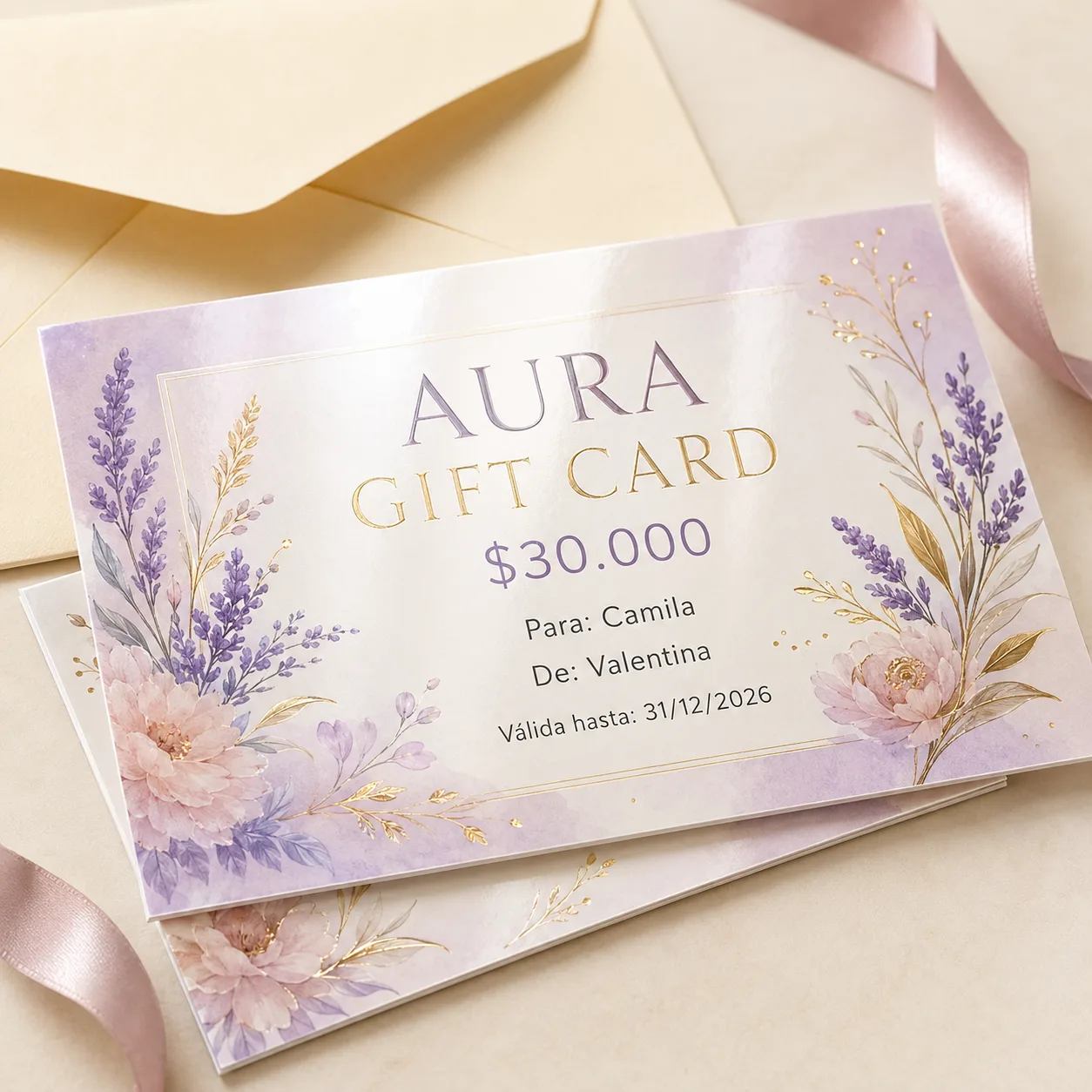 Giftcard Personalizada en Papel Fotográfico