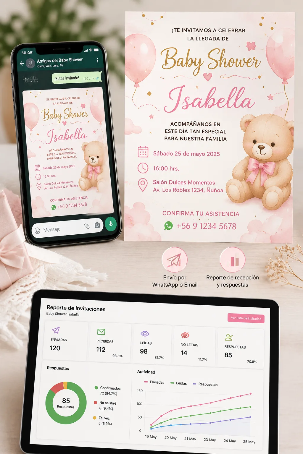 Invitación Digital de Baby Shower