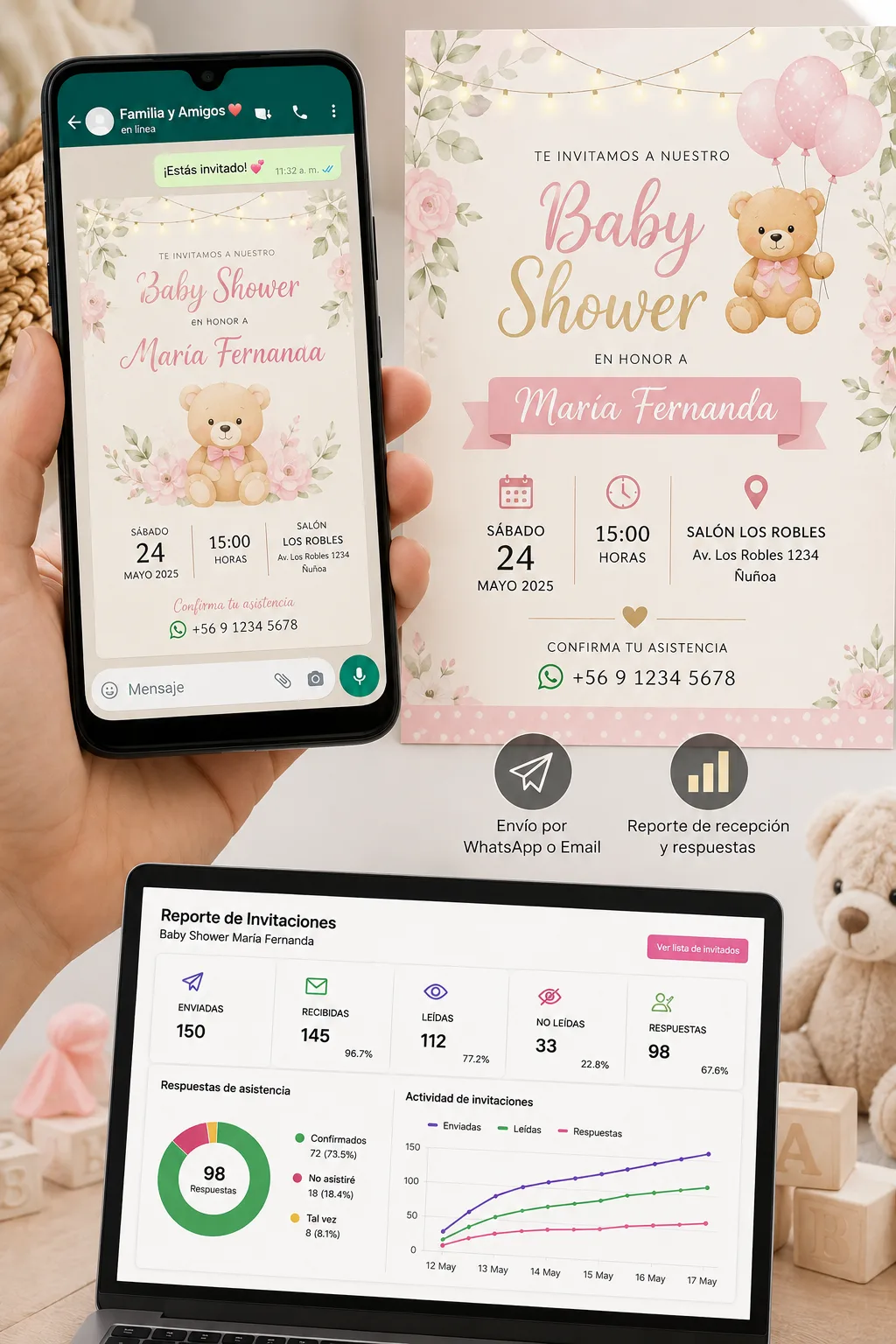 Invitación Digital de Baby Shower