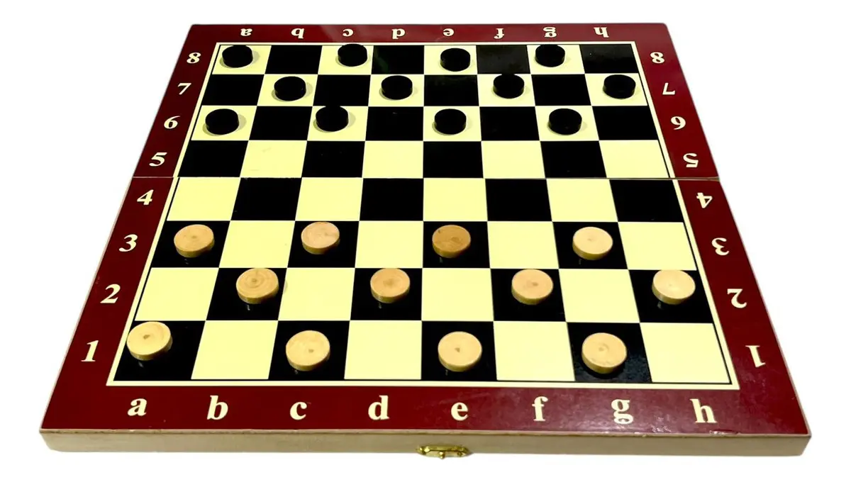 Juego De Ajedrez De Madera + Damas + Backgammon