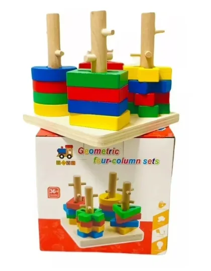 Juego De Madera Encaje Y Motricidad Fina Montessori Terapia