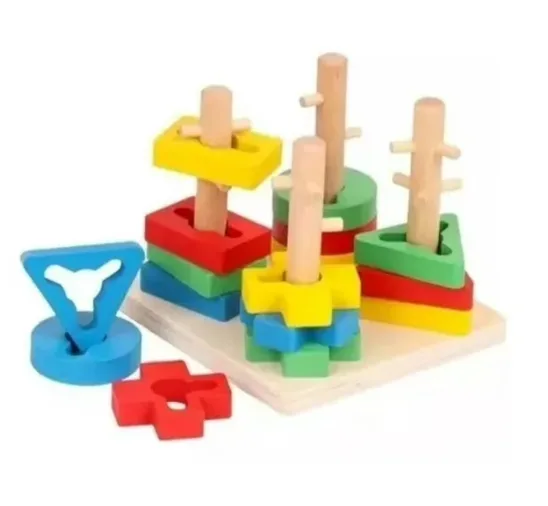 Juego De Madera Encaje Y Motricidad Fina Montessori Terapia