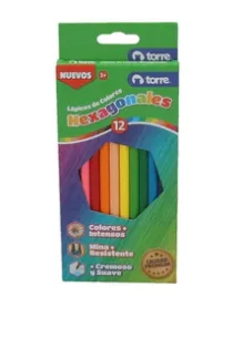 Lapices 12 Colores Imagia Hexagonales Torre