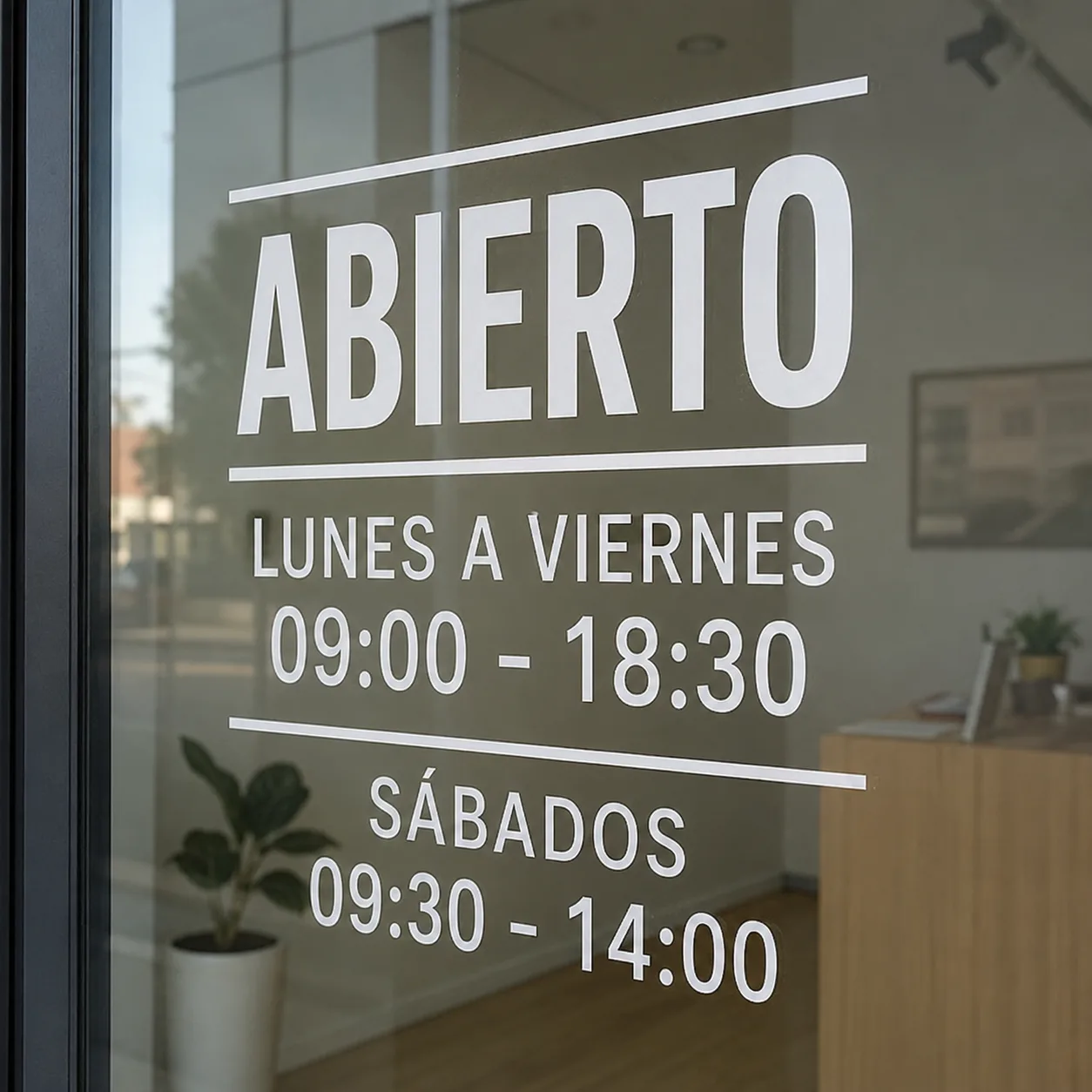 Letras adhesivas para vidrio