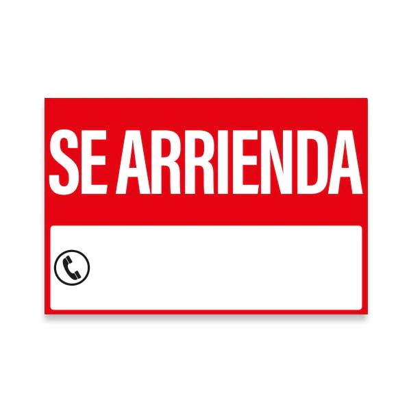 Letrero se arrienda papel fotográfico tamaño A3+