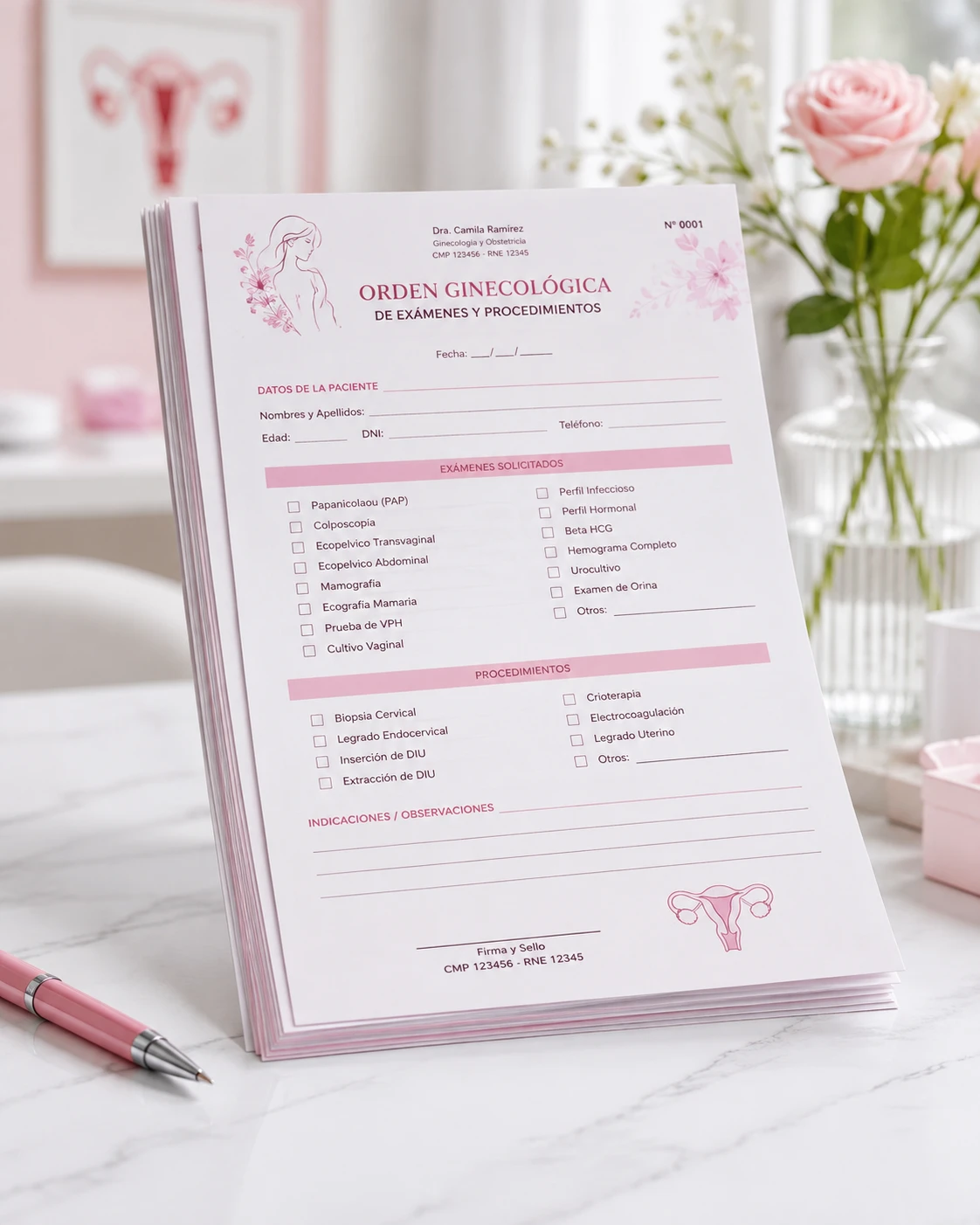 Orden Ginecológica de Exámenes y Procedimientos