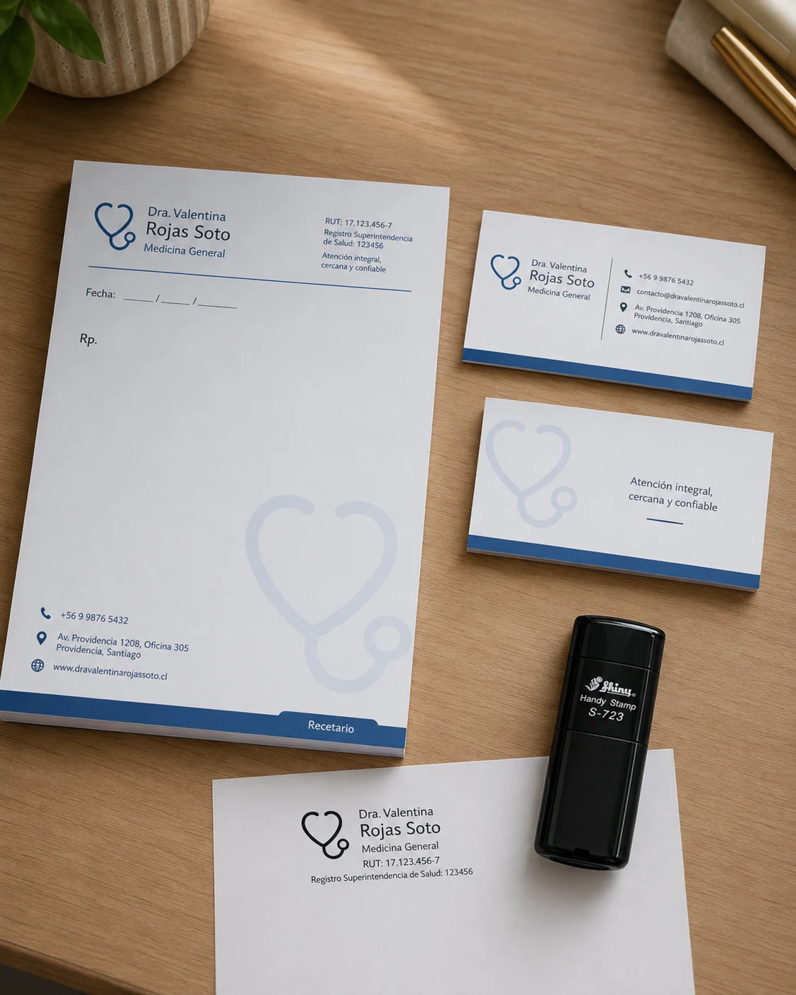 Pack Profesional Completo: Tarjetas, Recetario y Timbre