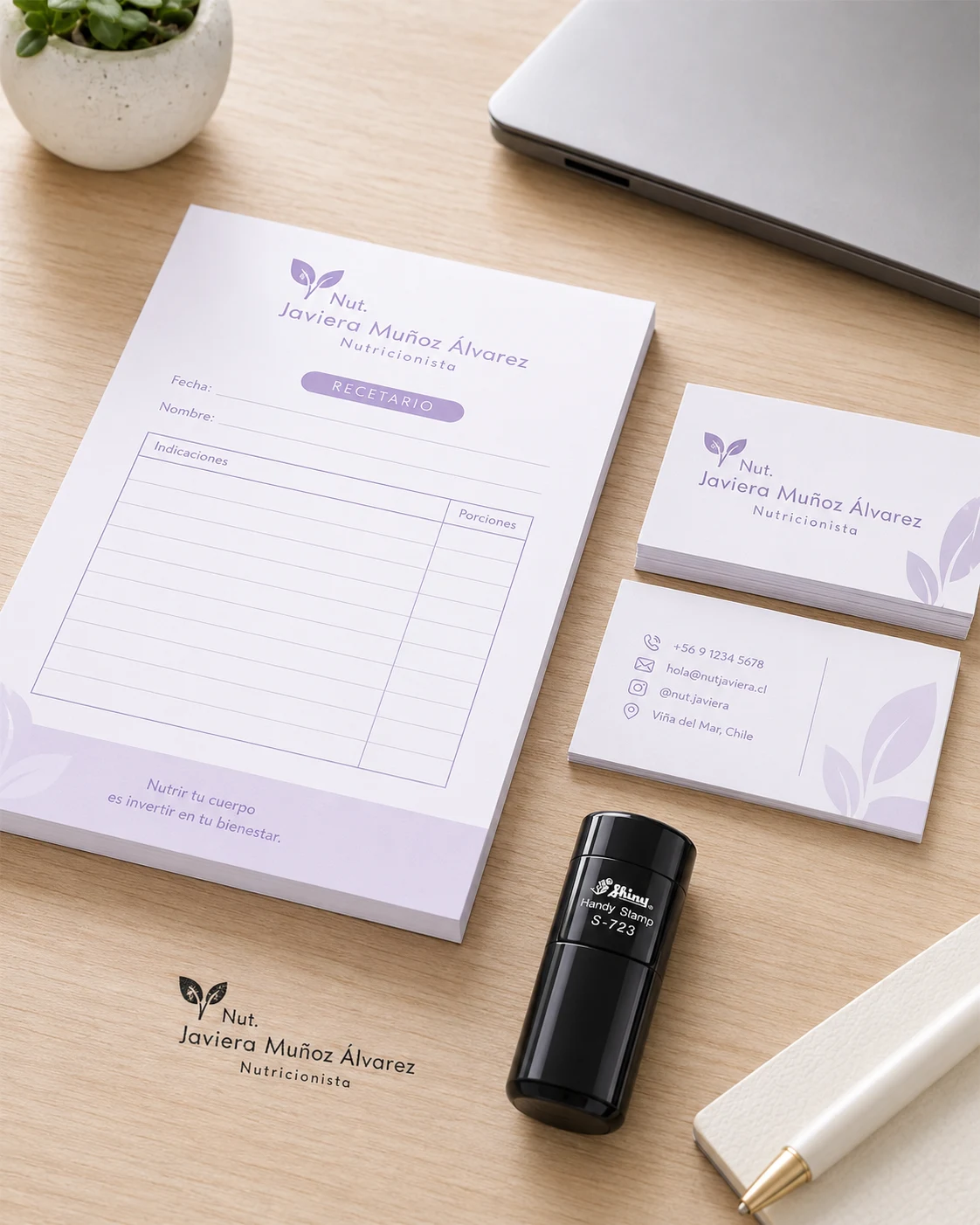 Pack Profesional Completo: Tarjetas, Recetario y Timbre
