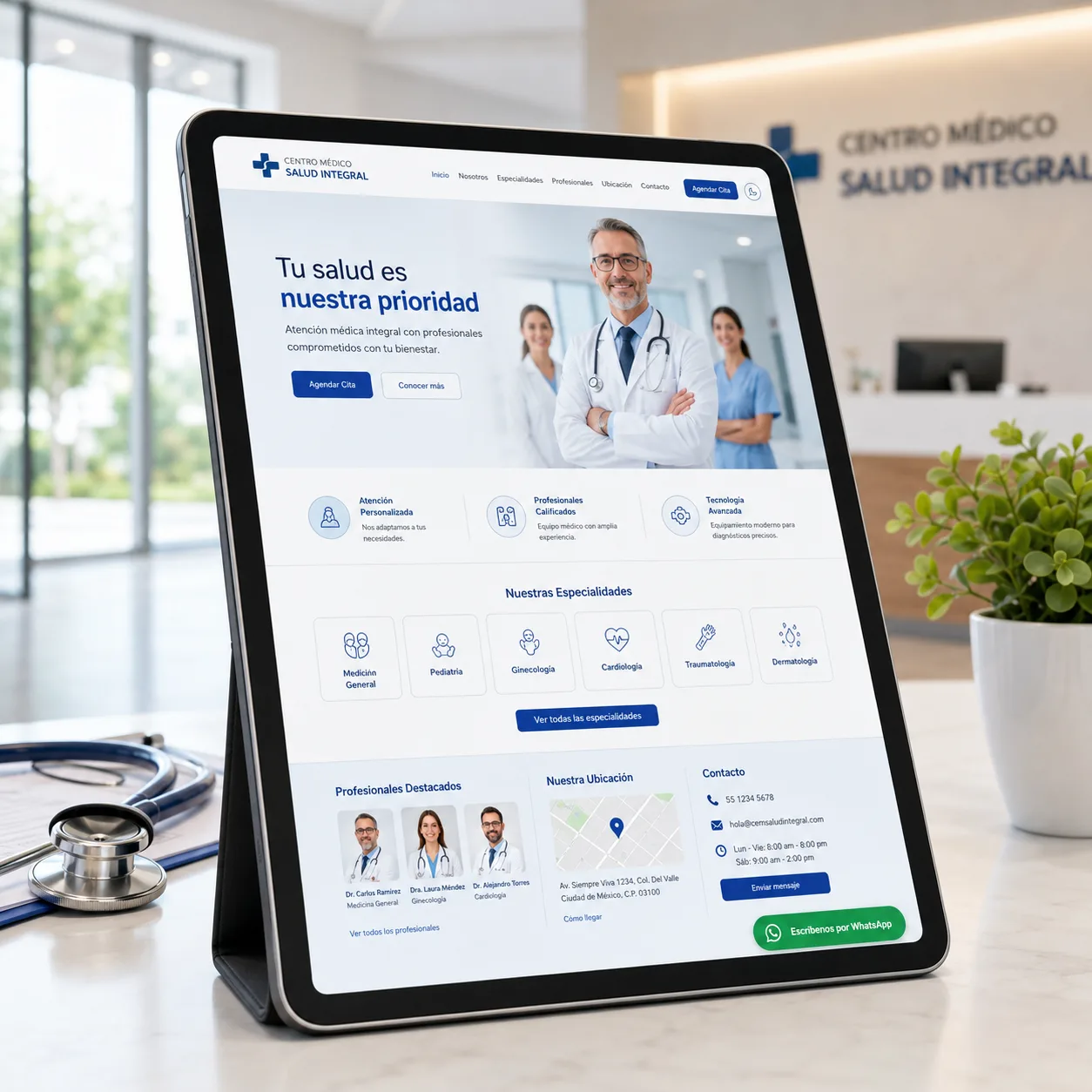 Página Web para Clínicas y Centros de Atención