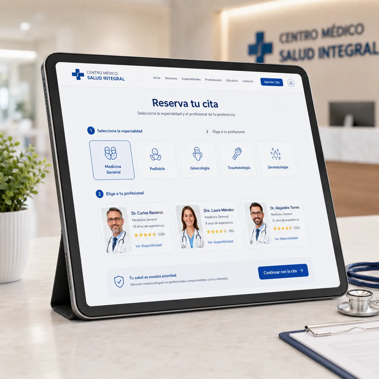 Página Web para Clínicas y Centros de Atención
