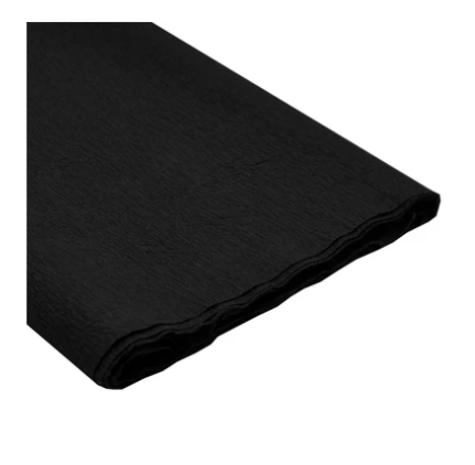 Papel Crepe 50 X 200 Cm Negro Art & Craft