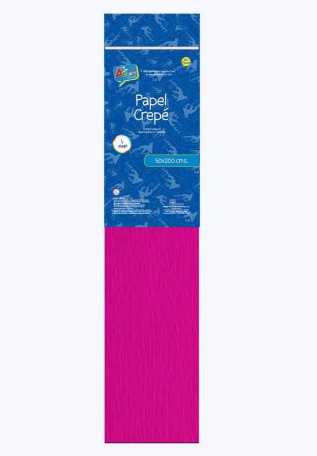 Papel Crepe En Bolsa 50 X 200 Cm Fucsia 1 Pliego Art & Craft