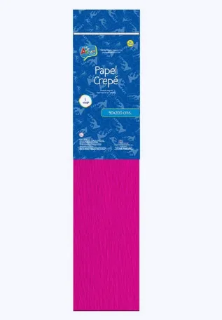 Papel Crepe En Bolsa 50 X 200 Cm Fucsia 1 Pliego Art & Craft