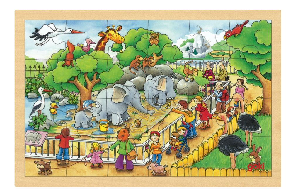 Puzzle lámina zoológico