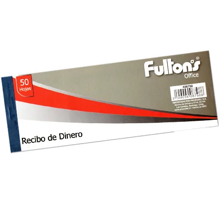 Recibo de dinero, 50 hojas – Fultons