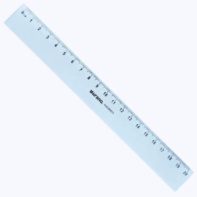 Regla Acrilica Plastica Biselada 20 Cm Murano