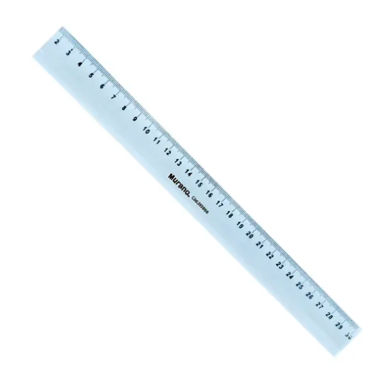 Regla Acrílica Plástica Biselada 30 Cm Murano