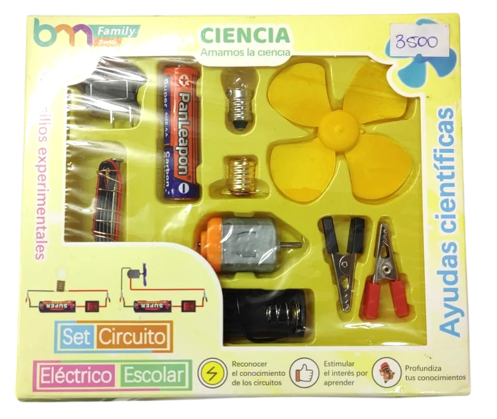 Set 12 Piezas Circuito Eléctrico Escolar Educativo