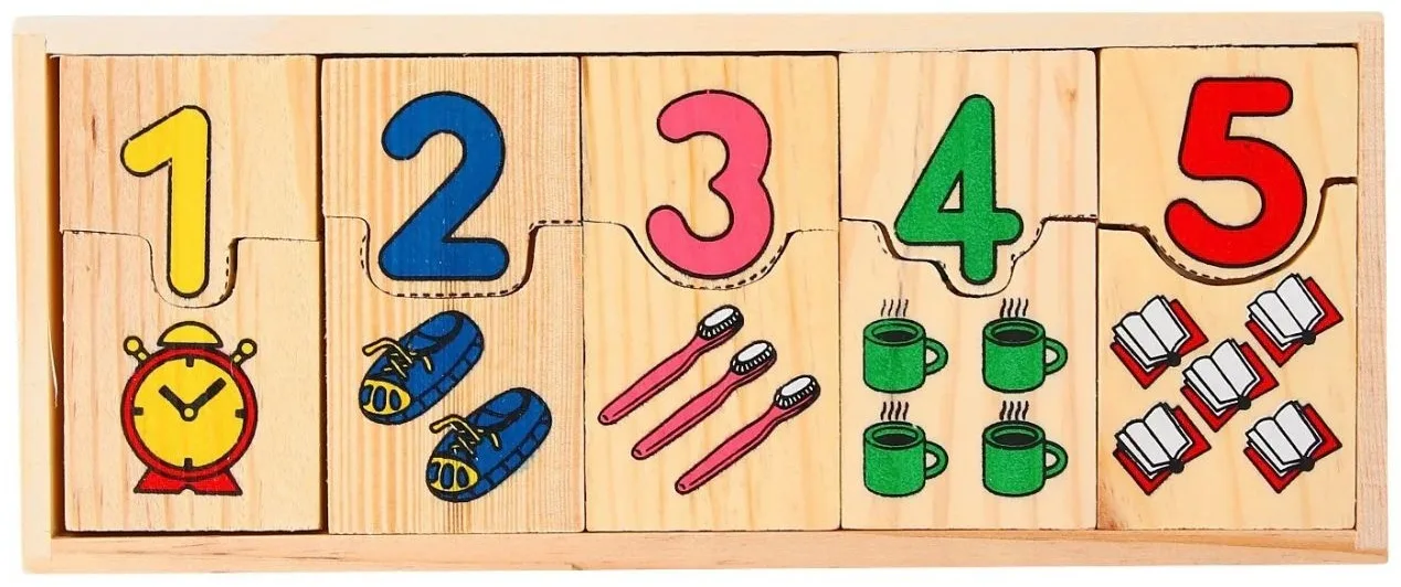 Tablero De Rompecabezas De Aprendizaje Juego Con Números Para Niños