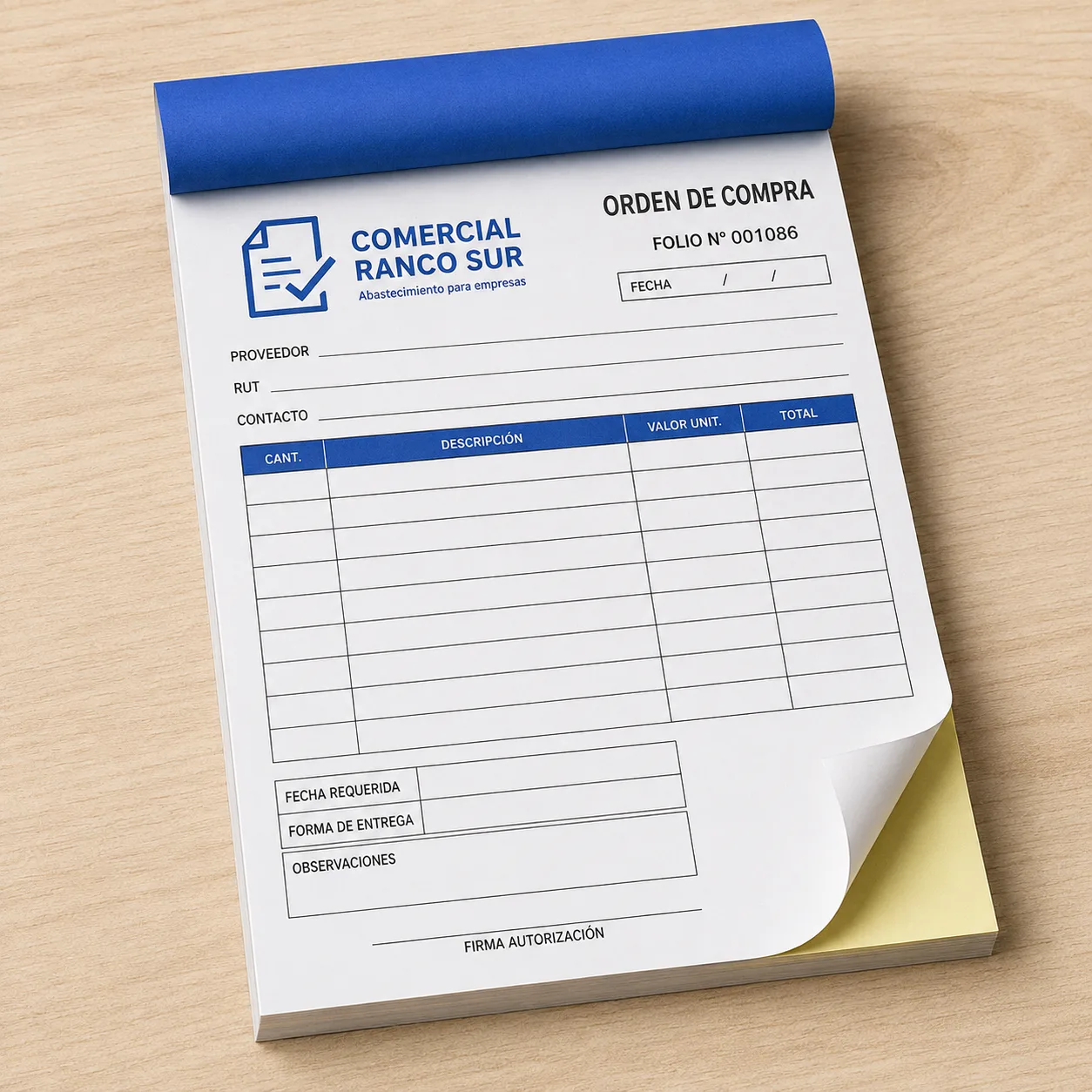 Talonario Autocopiativo 1/2 Carta – Duplicado
