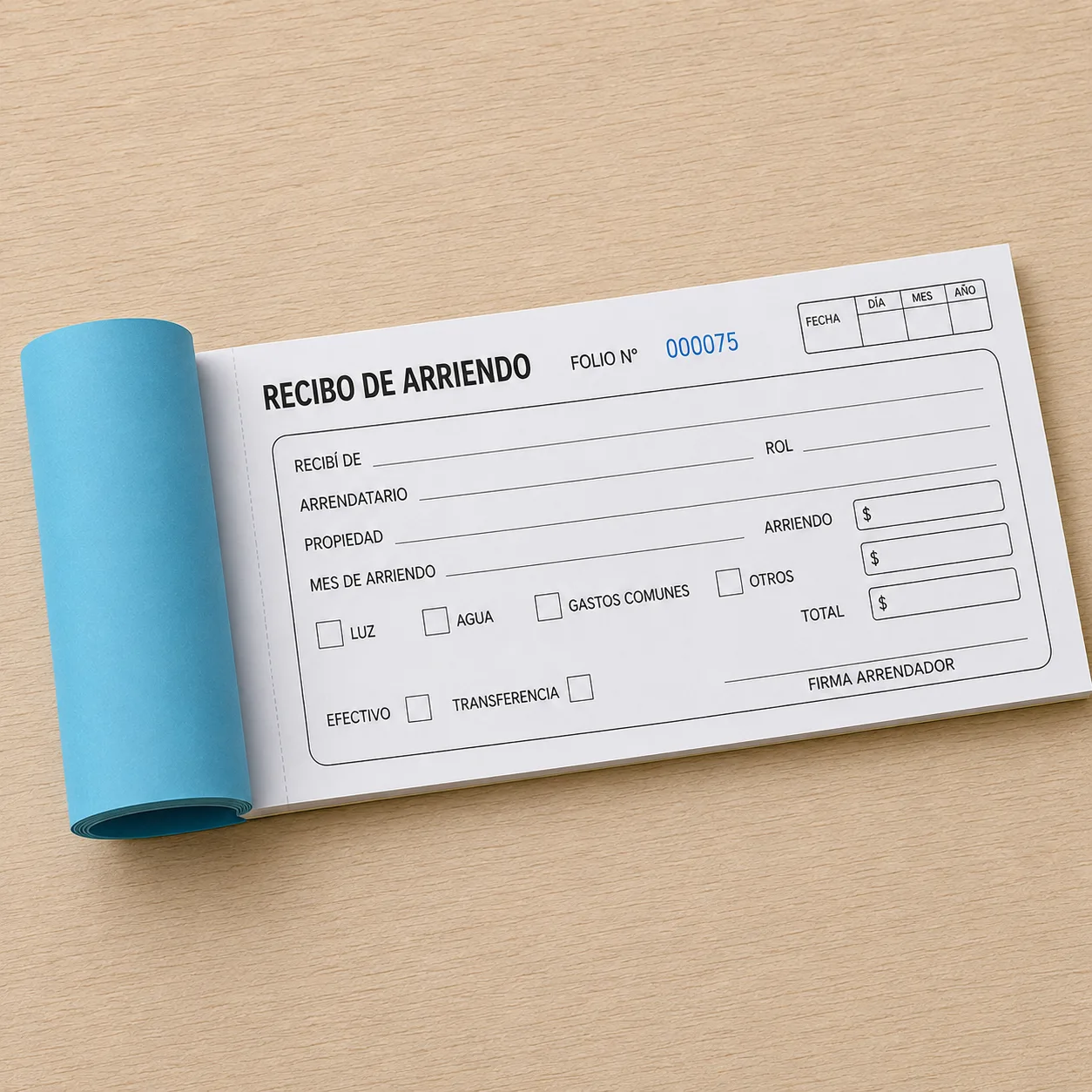 Talonario Autocopiativo 1/3 Carta – 20 × 9 cm