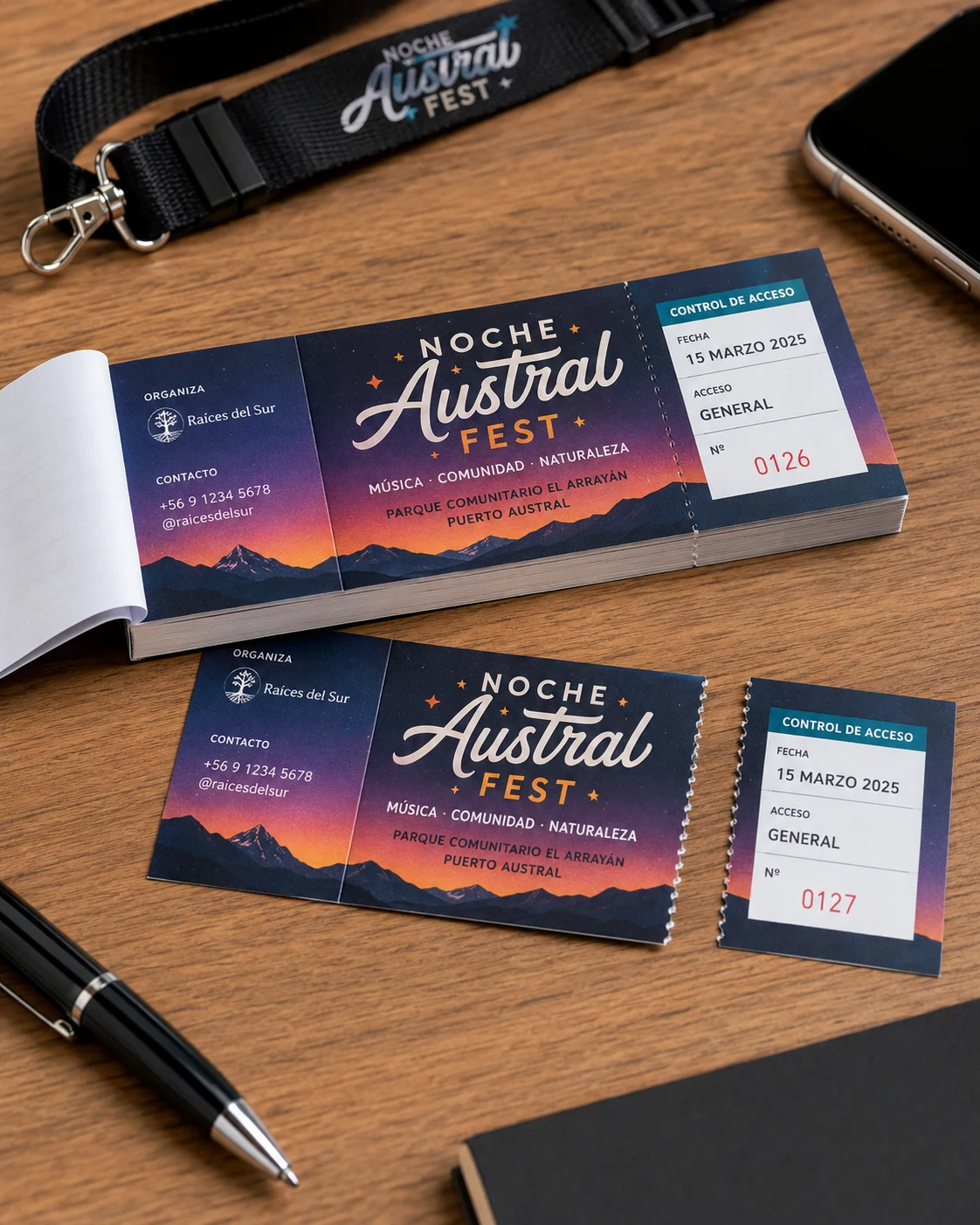 Talonario de 100 Tickets Personalizados