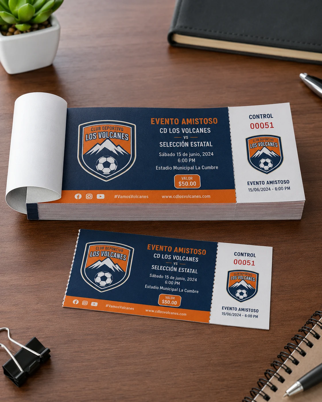 Talonario de 100 Tickets Personalizados