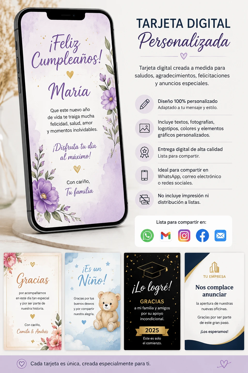 Tarjeta Digital Personalizada