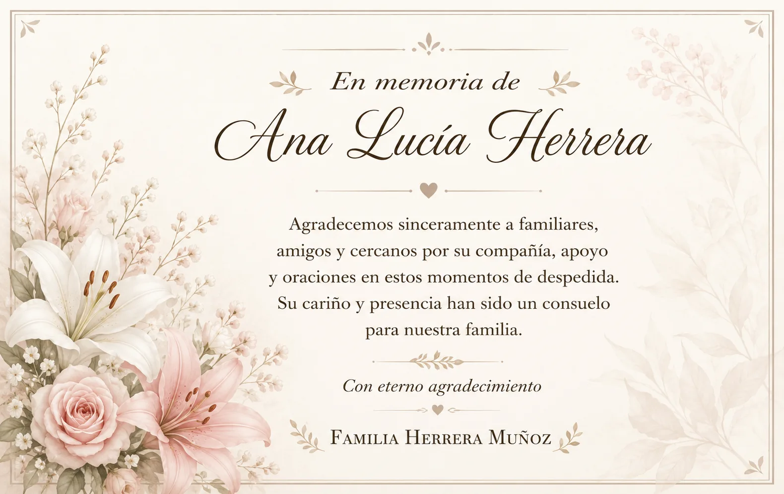 Tarjetas de condolencias en papel fotográfico 300 grs