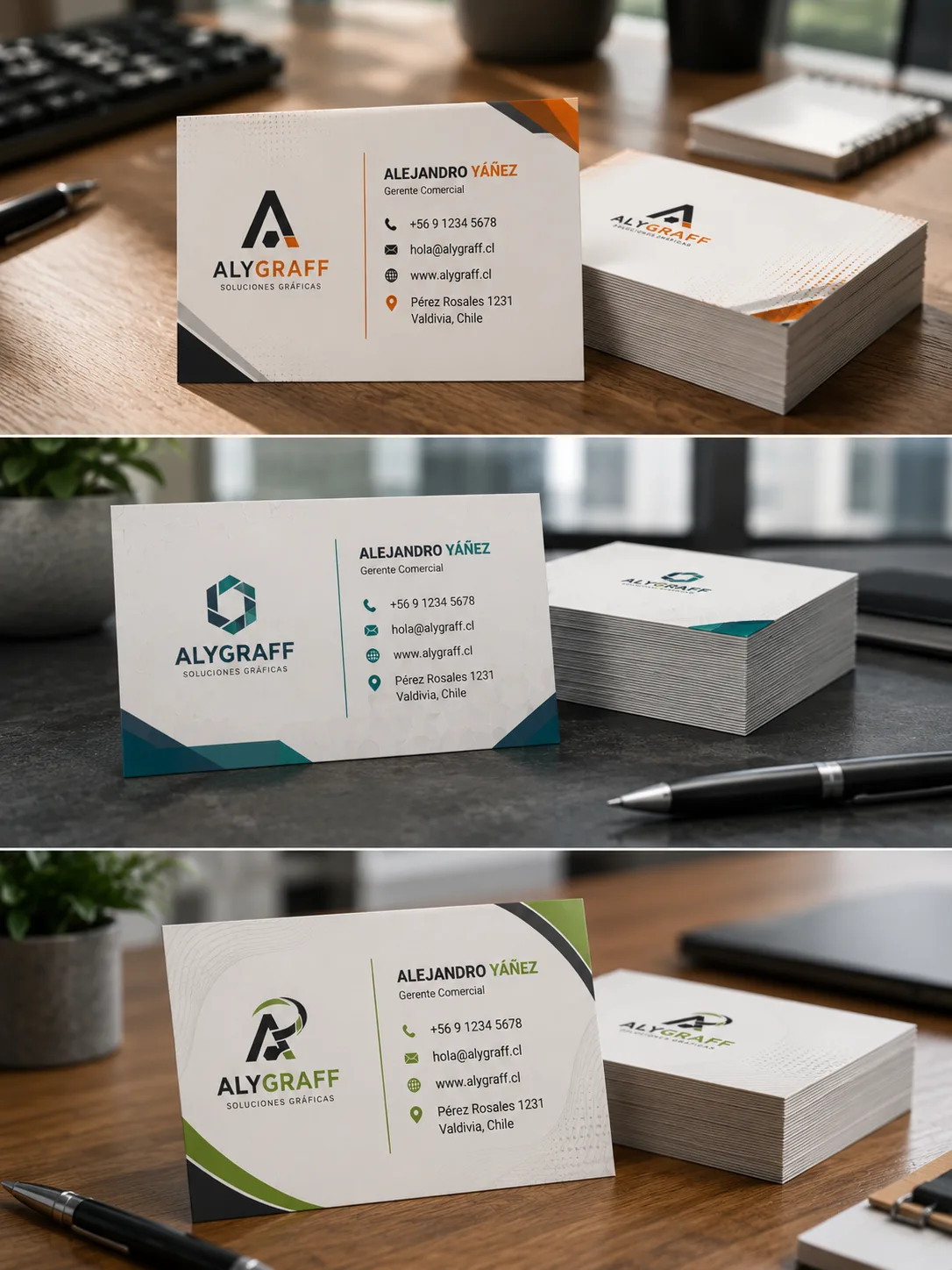 Tarjetas de presentación impresión ambas caras