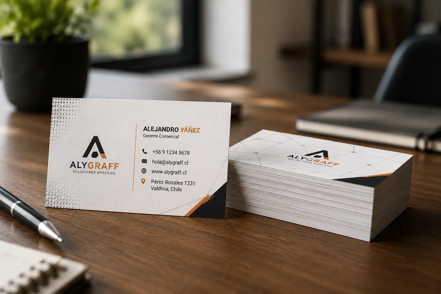 Tarjetas de presentación impresión ambas caras