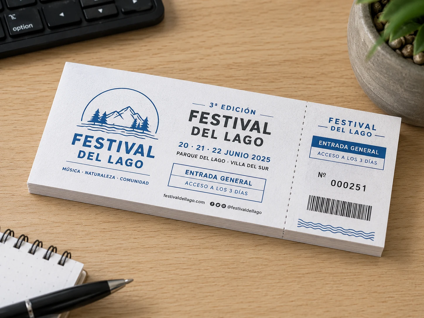 Tickets Personalizados en Papel Grueso con Prepicado