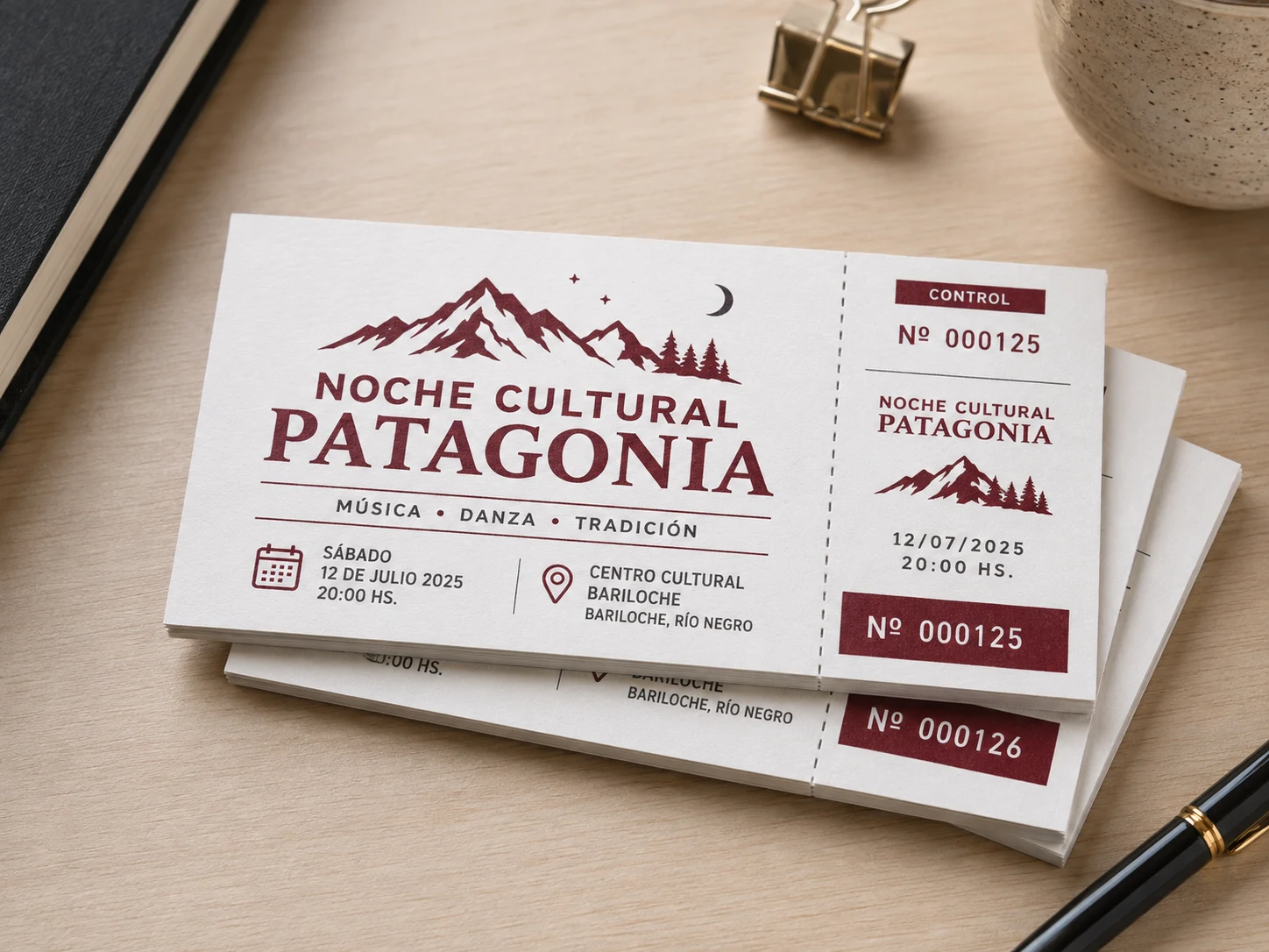 Tickets Personalizados en Papel Grueso con Prepicado