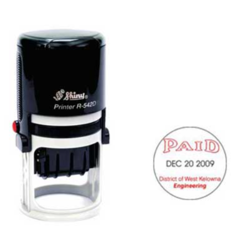 Timbre fechador R-542D 42x42 mm